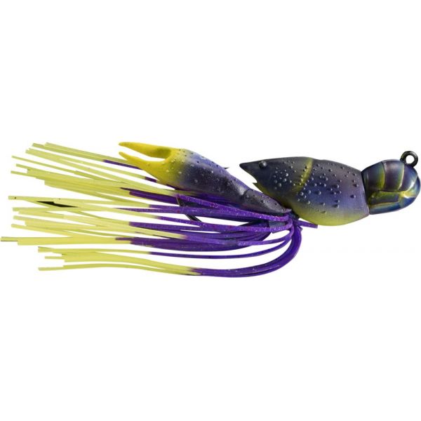 LIVETARGET Hollow Body Crawfish - 1-1/2in - Junebug/Chartreuse