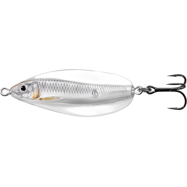 LIVETARGET Erratic Shiner Casting Spoon - 2in - Silver/Pearl