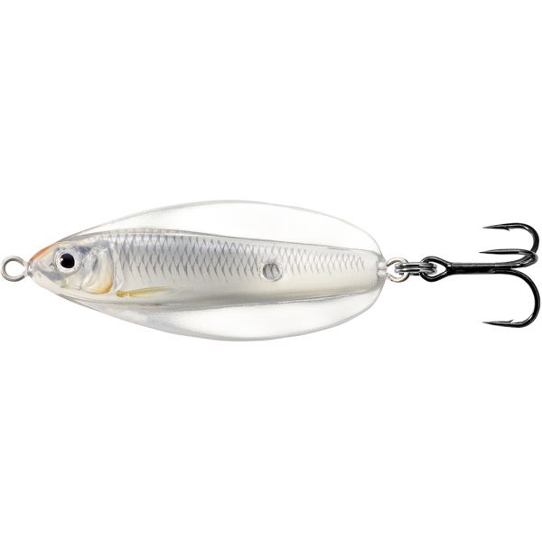 LIVETARGET Erratic Shiner Casting Spoon - 2in - Glow/Pearl