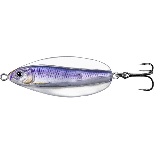 LIVETARGET Erratic Shiner Casting Spoon - 2in - Silver/Violet