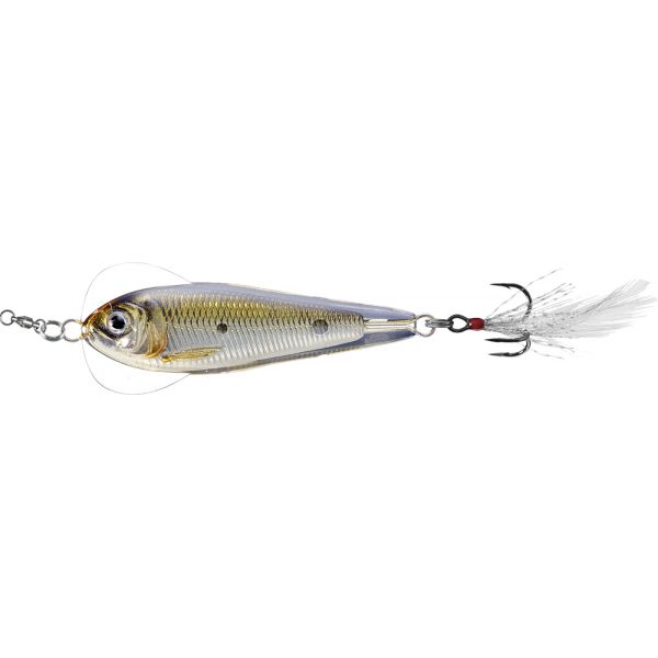 LIVETARGET Flutter Sardine Jigging Spoon - 1-3/4in - Silver/Bronze