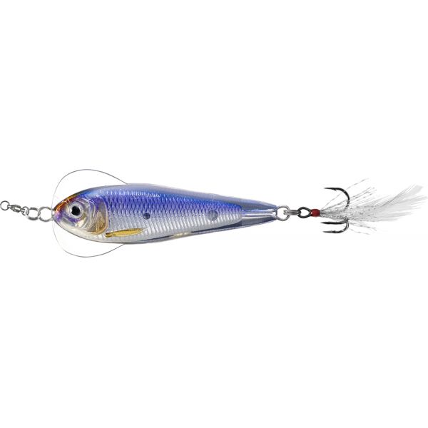 LIVETARGET Flutter Shad Jigging Spoon - 1-3/4in - Silver/Violet