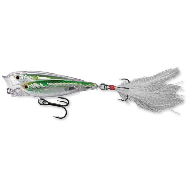 LIVETARGET GBP65T Glass Minnow Baitball Popper Silver/Green