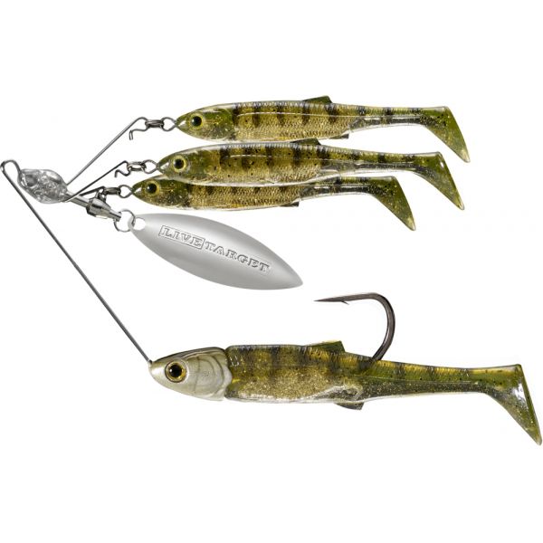 LIVETARGET BaitBall Spinner Rig - Medium 3/8oz - Gold Perch