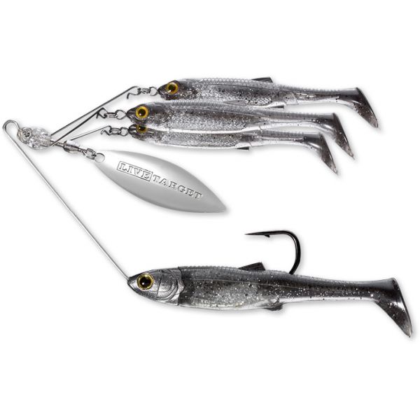 LIVETARGET BaitBall Spinner Rig - Medium 3/8oz - Smoke/Silver