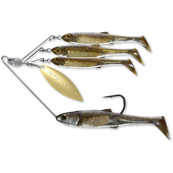 LIVETARGET BaitBall Spinner Rig - Medium 3/8oz - Dark Amber/Gold