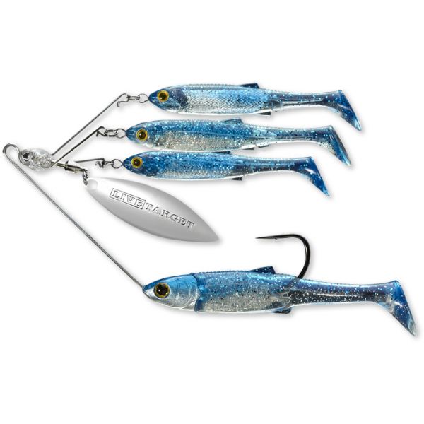 LIVETARGET BaitBall Spinner Rig - Medium 1/2oz - Blue/Silver