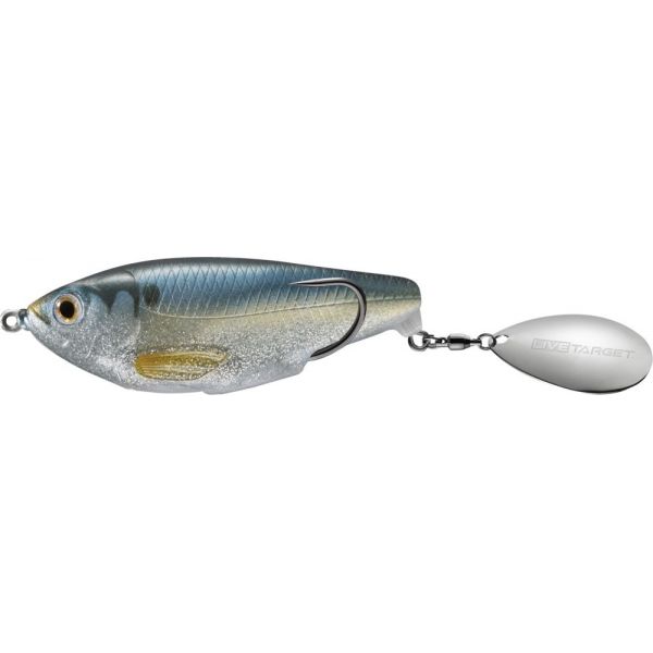 LIVETARGET Hollow Body Commotion Shad - 2-1/2in - Glitter Blue Shad