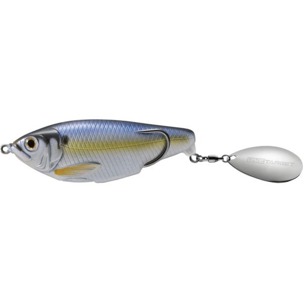 LIVETARGET Hollow Body Commotion Shad - 2-1/2in - Pearl Blue Shad