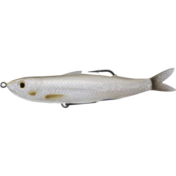 LIVETARGET Hollow Body Shiner - 4-1/2in - Silver Flake