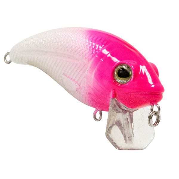 Livingston Lures 8014 Bull Nose Crankbait - Pink head/White Body