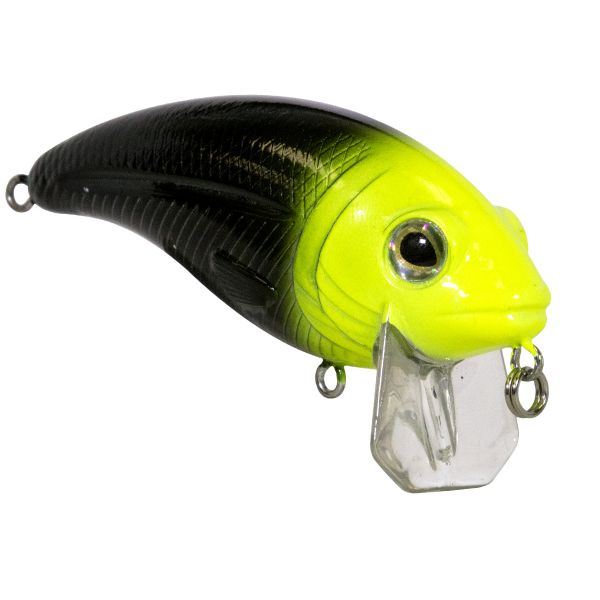 Livingston Lures 8015 Bull Nose Crankbait - Chartreuse Head/Black Body