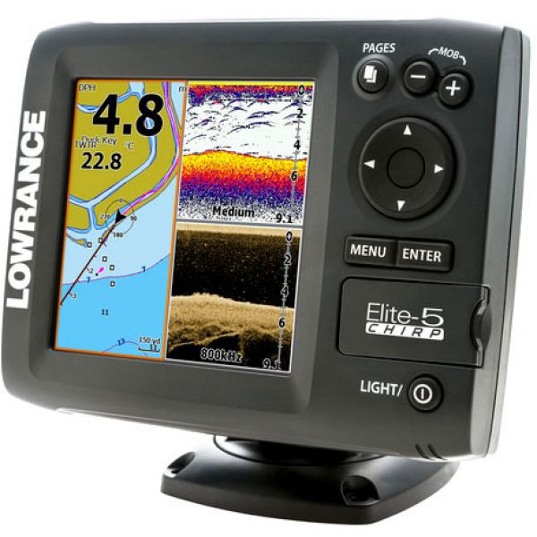 Lowrance 000-11654-001 Elite-5 CHIRP Base Fishfinder/Chartplotter