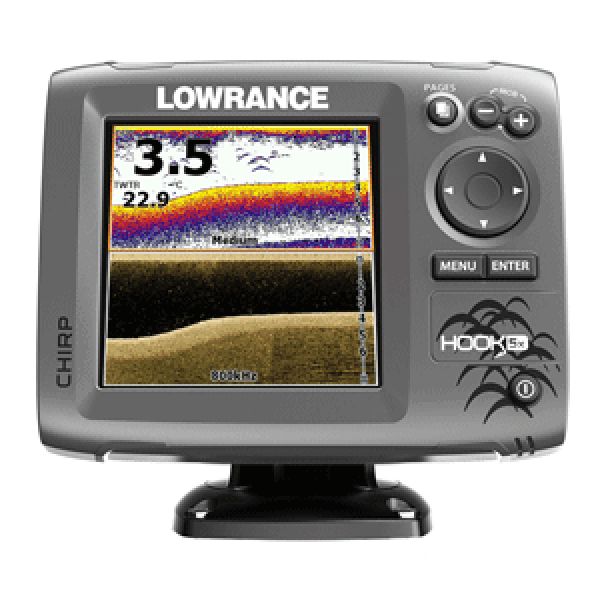 Lowrance 000-12653-001 HOOK-5x Fishfinder w/ HDI Transducer