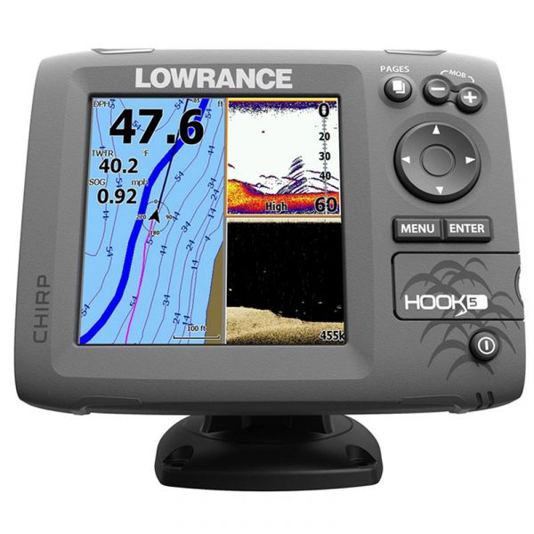 Lowrance 000-12656-001 HOOK-5 Combo w/ HDI Transom Mount Transducer