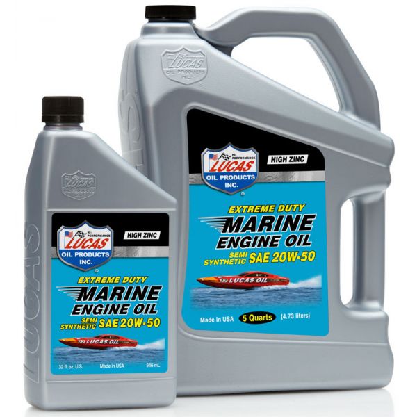 Lucas Oil Extreme Duty Marine Engine Oil Semi-Synthetic SAE 20W50