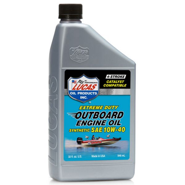 Lucas Oil Outboard Engine Oil Synthetic SAE 10W40 - 1 qt.