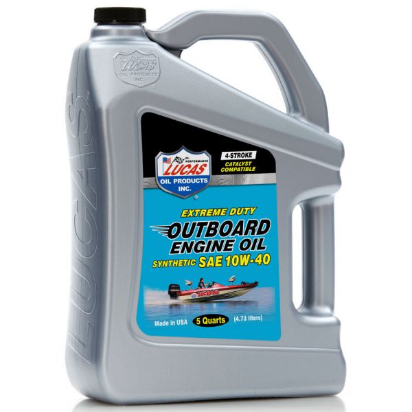 Lucas Oil Outboard Engine Oil Synthetic SAE 10W40 - 5 qt.