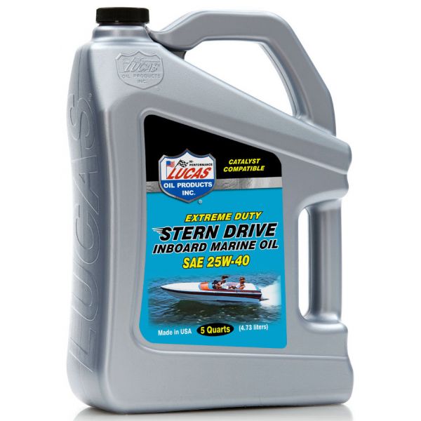 Lucas Oil Stern Drive Inboard Engine Oil SAE 25W40 - 5 qt.