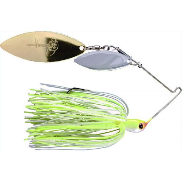 Luck-E-Strike Jimmy Houston DW Spinnerbait - 1/2oz - White/Chart