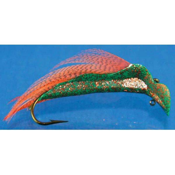 Lucky Bug #2 Bingo Bug Lure Green w/ Orange (Pumpkin)