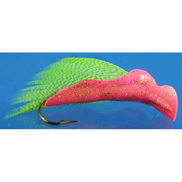 Lucky Bug #2 Bingo Bug Lure Pink w/ Chartreuse