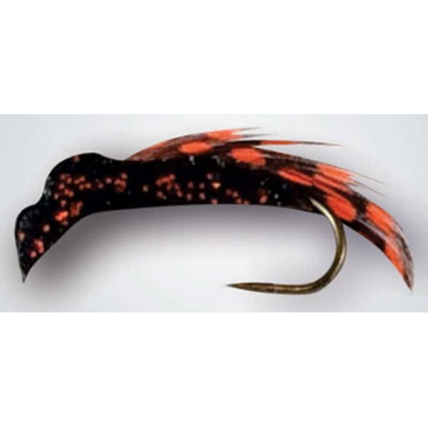 Lucky Bug #2 Bingo Bug Lure Black w/ Orange (Orange Crush)