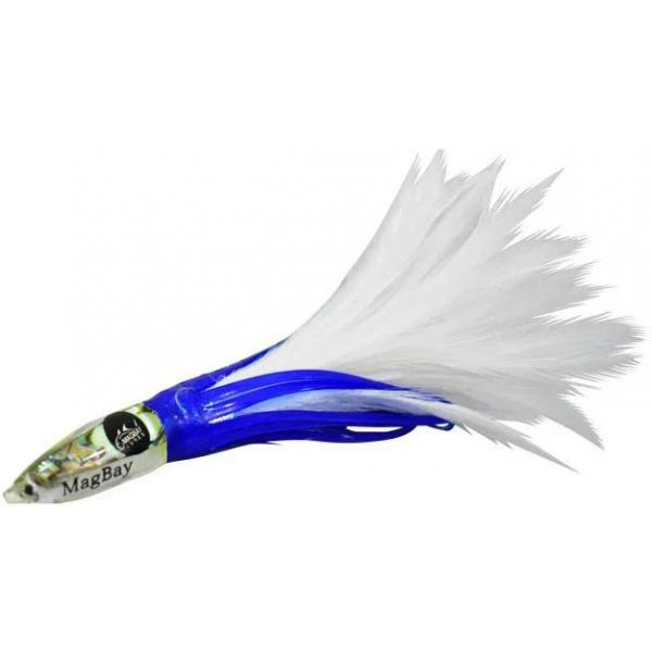 MagBay Lures Ultimate Tuna Feather Trolling Lure - Blue/White