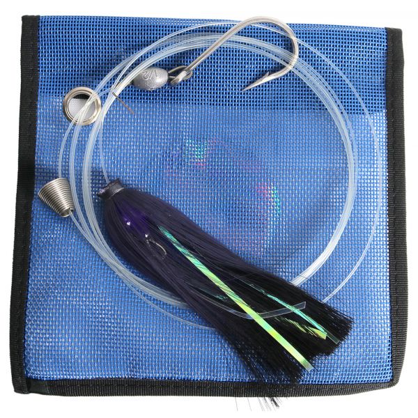 MagicTail Hoo Magic Pin Rigged Trolling Head - 1oz - Black Purple