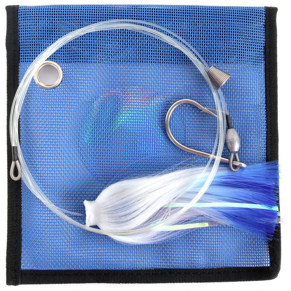 MagicTail Hoo Magic Pin Rigged Trolling Head - 1oz - Blue Tip