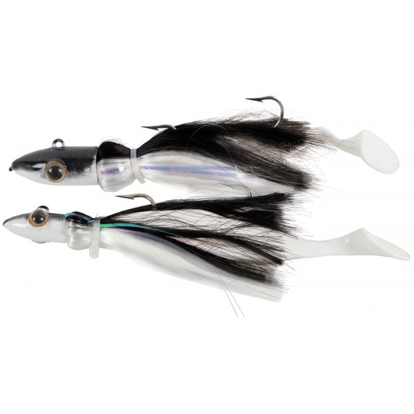 MagicTail Bullet Head Tandem Mojo Rig - 10oz x 6oz - Black/White