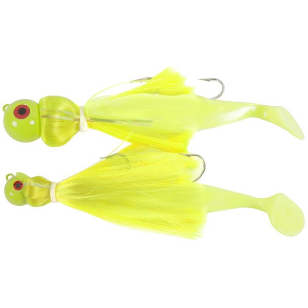 MagicTail Round Head Tandem Mojo Rig - 10oz x 6oz - Chartreuse