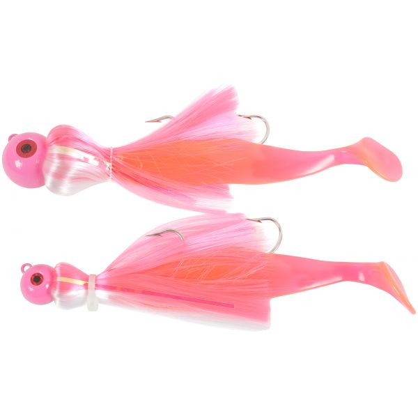 MagicTail Round Head Tandem Mojo Rig - 6oz x 3oz - Pink/White