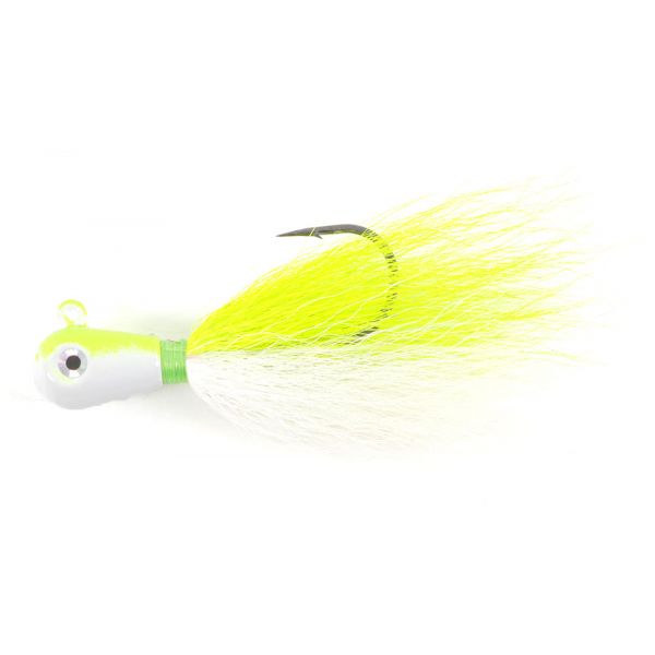 Magic Tail Tear Drop Bucktail - 1.5oz - Chartreuse/White