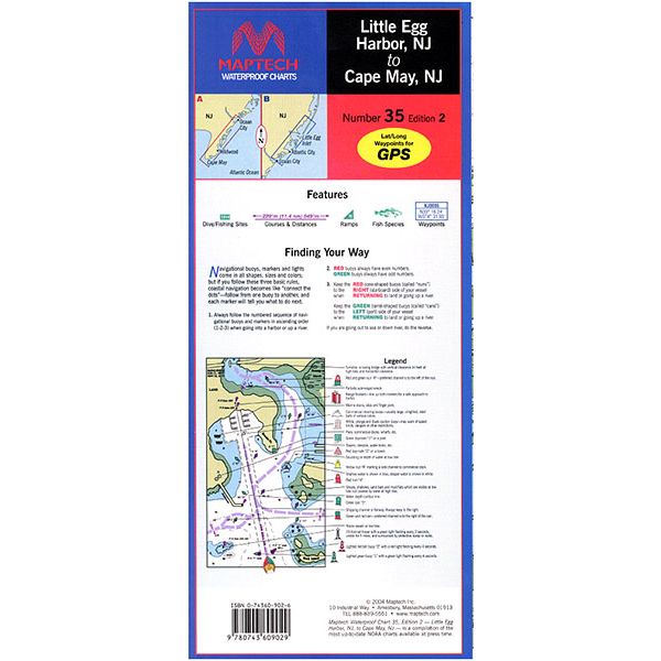 Maptech WPC035 Waterproof Chart - Little Egg Harbor to Cape May, NJ