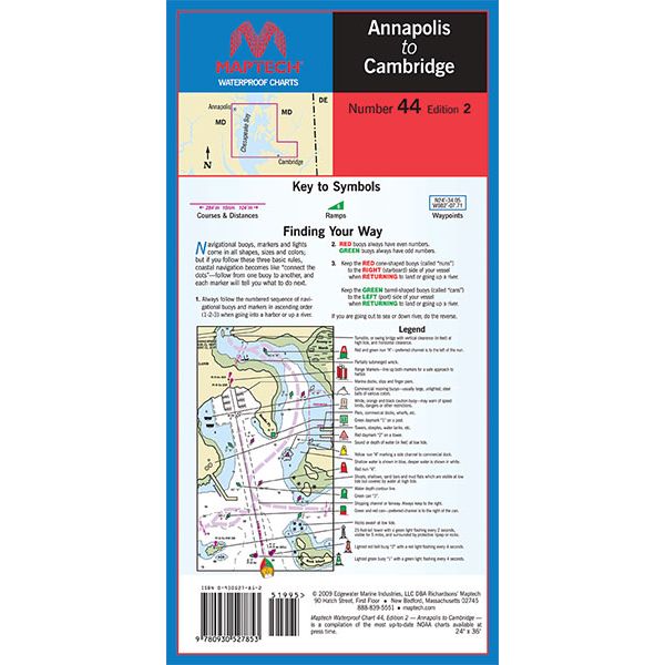 Maptech WPC044 Waterproof Chart - Annapolis to Cambridge