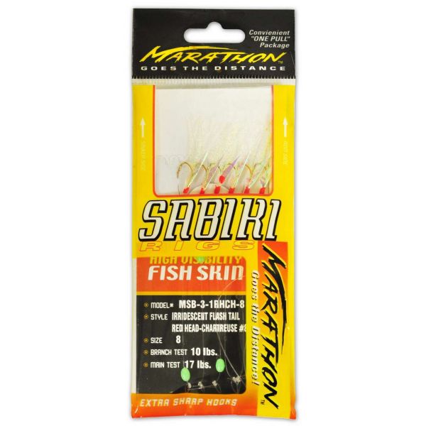 Marathon MSB-3-1HCH Flash Tail Sabiki Rig - Size 8