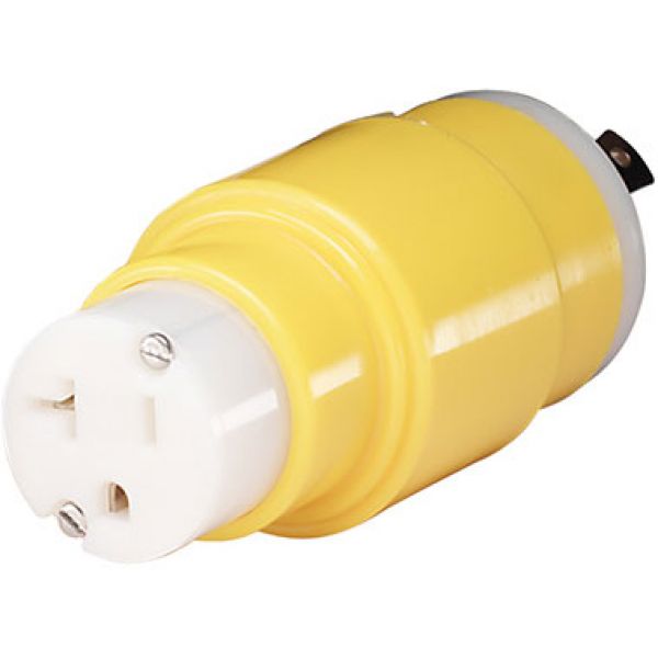 Marinco S20-30 One Piece Adapter 30A 125V Female to 20A 125V Male