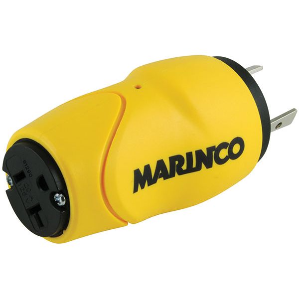 Marinco S30-15 One Piece Adapter 15/20A 125V Female to 30A 125V Male