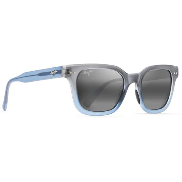 Maui Jim Shore Break Sunglasses - Matte Translucent Blue Grey Fade/Neutral Grey Lens