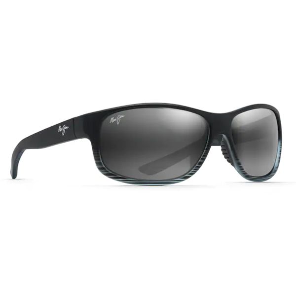 Maui Jim Kaiwi Channel Sunglasses - Grey Black Stripe/Neutral Grey