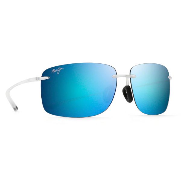 Maui Jim Hema Sunglasses - Matte Crystal Frame/Blue Hawaii