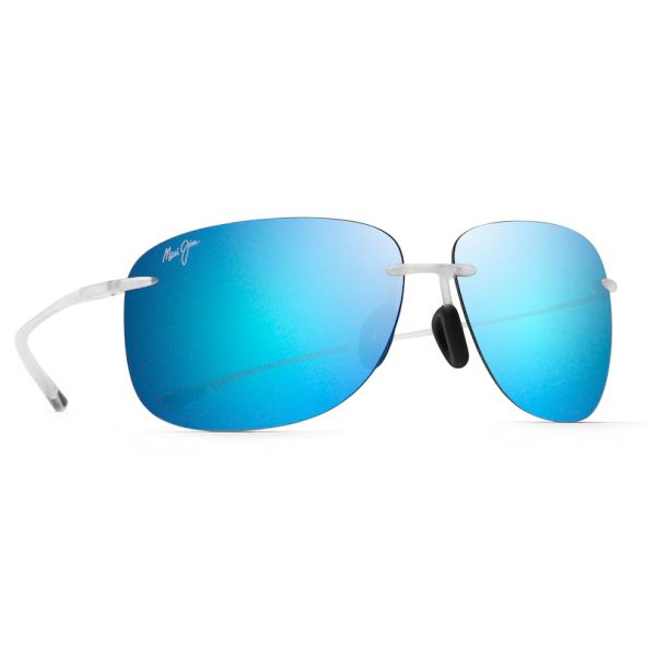 Maui Jim Hikina Sunglasses - Matte Crystal Frame/Blue Hawaii Lens