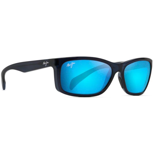 Maui Jim Puhi Sunglasses - Translucent Navy Blue Frame/Blue Hawaii Lens