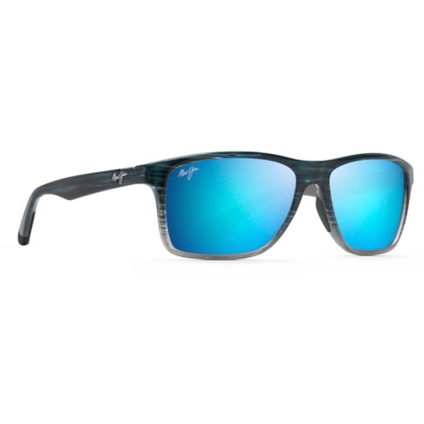 Maui Jim Onshore Sunglasses - Blue Black Stripe Frame/Blue Hawaii Lens