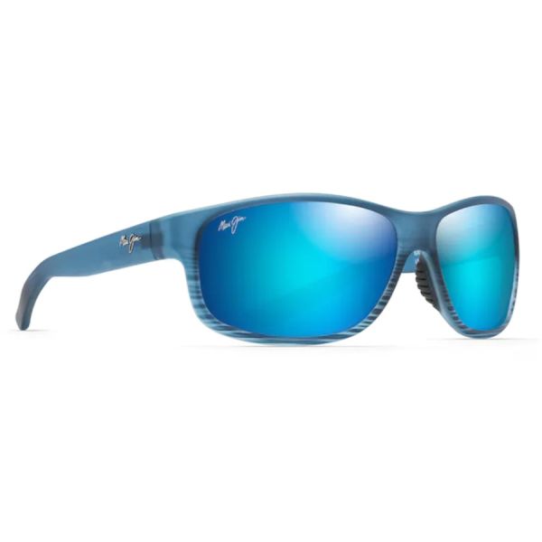 Maui Jim Kaiwi Channel Sunglasses - Blue Black Stripe/Blue Hawaii