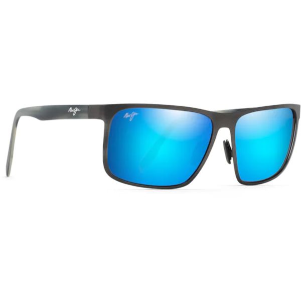 Maui Jim Wana Sunglasses - Brushed Dark Gunmetal Frame/Blue Hawaii Lens