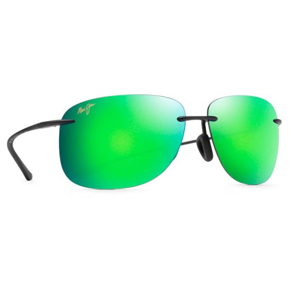 Maui Jim Hikina Sunglasses -Matte Black Frame/MAUIGreen Lens