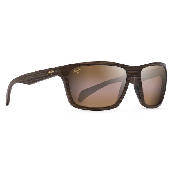 Maui Jim Makoa Sunglasses - Matte Brown Woodgrain Frame/HCL Bronze Lens