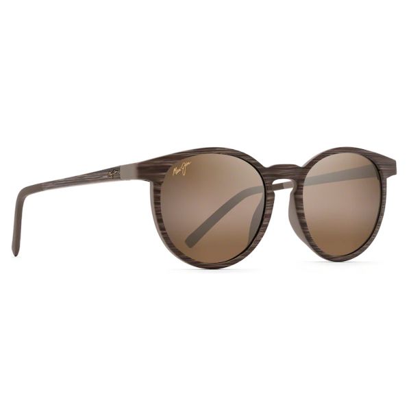 Maui Jim Kiawe Sunglasses - Brown Stripe Frame/HCL Bronze Lens